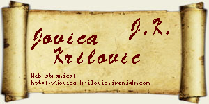 Jovica Krilović vizit kartica